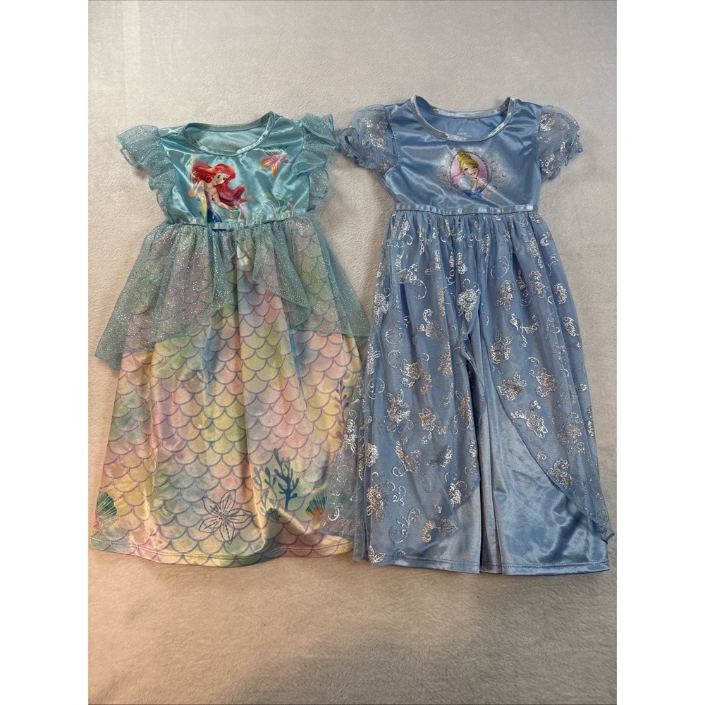 Lot 2 Disney nightgowns Sz 3t Princess Cindrella Ariel Mermaid